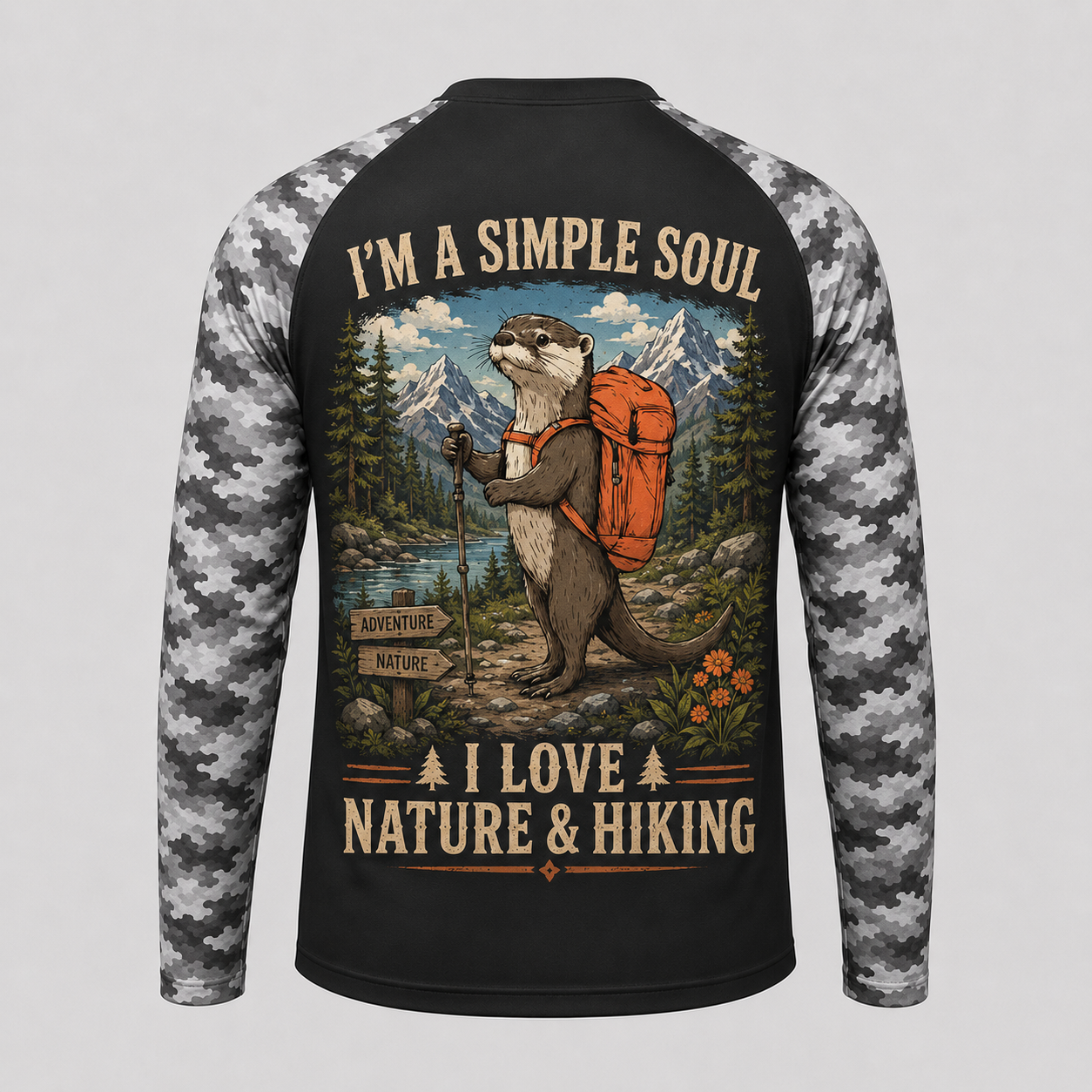 I’m A Simple Soul Otter Hiking Long Sleeve Sun Shirt