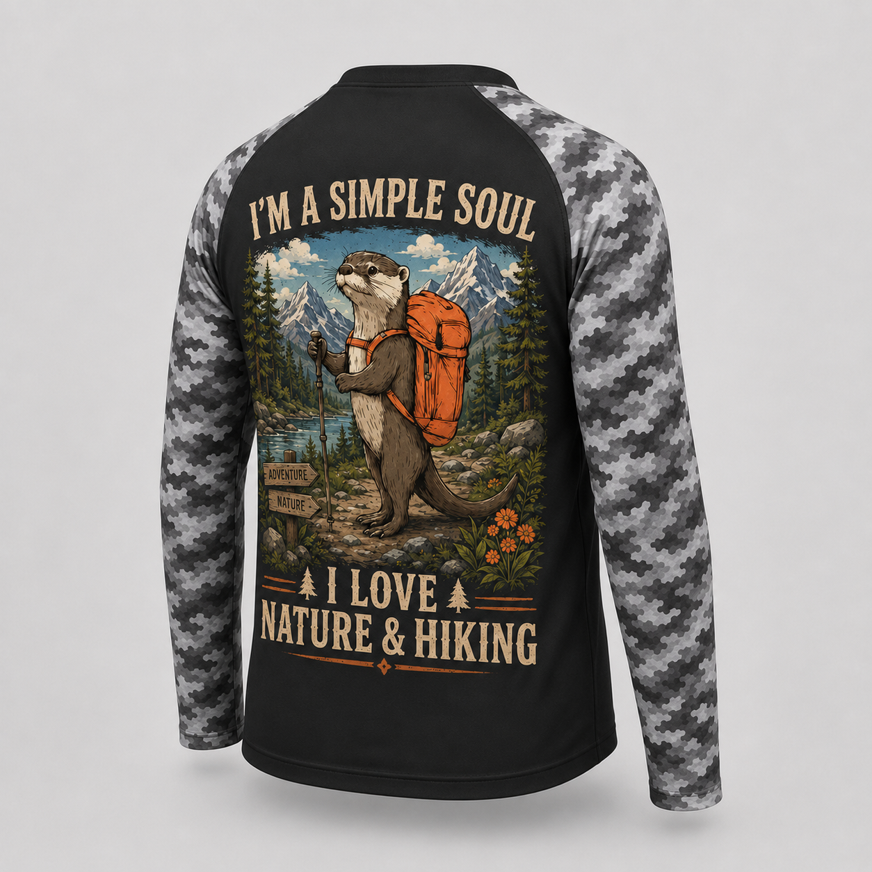 I’m A Simple Soul Otter Hiking Long Sleeve Sun Shirt