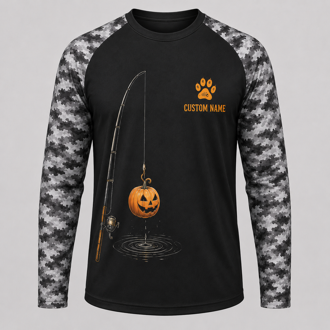 Personalized Halloween Fishing & Dog Shirt – A Man of Simple Tastes Custom Name Long Sleeve Sun Shirt