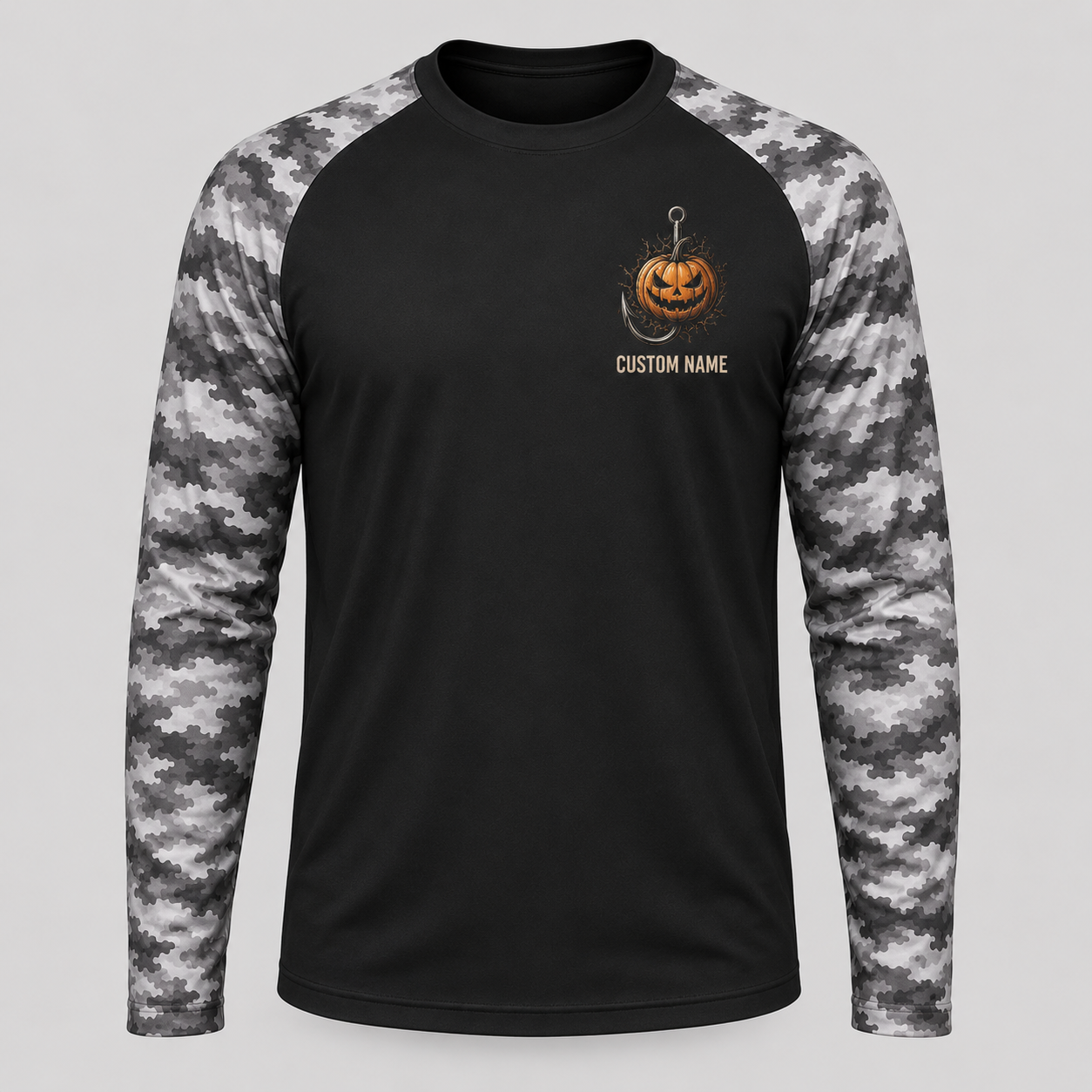 Custom Simple Man Halloween Fishing & Dog Long Sleeve Shirt