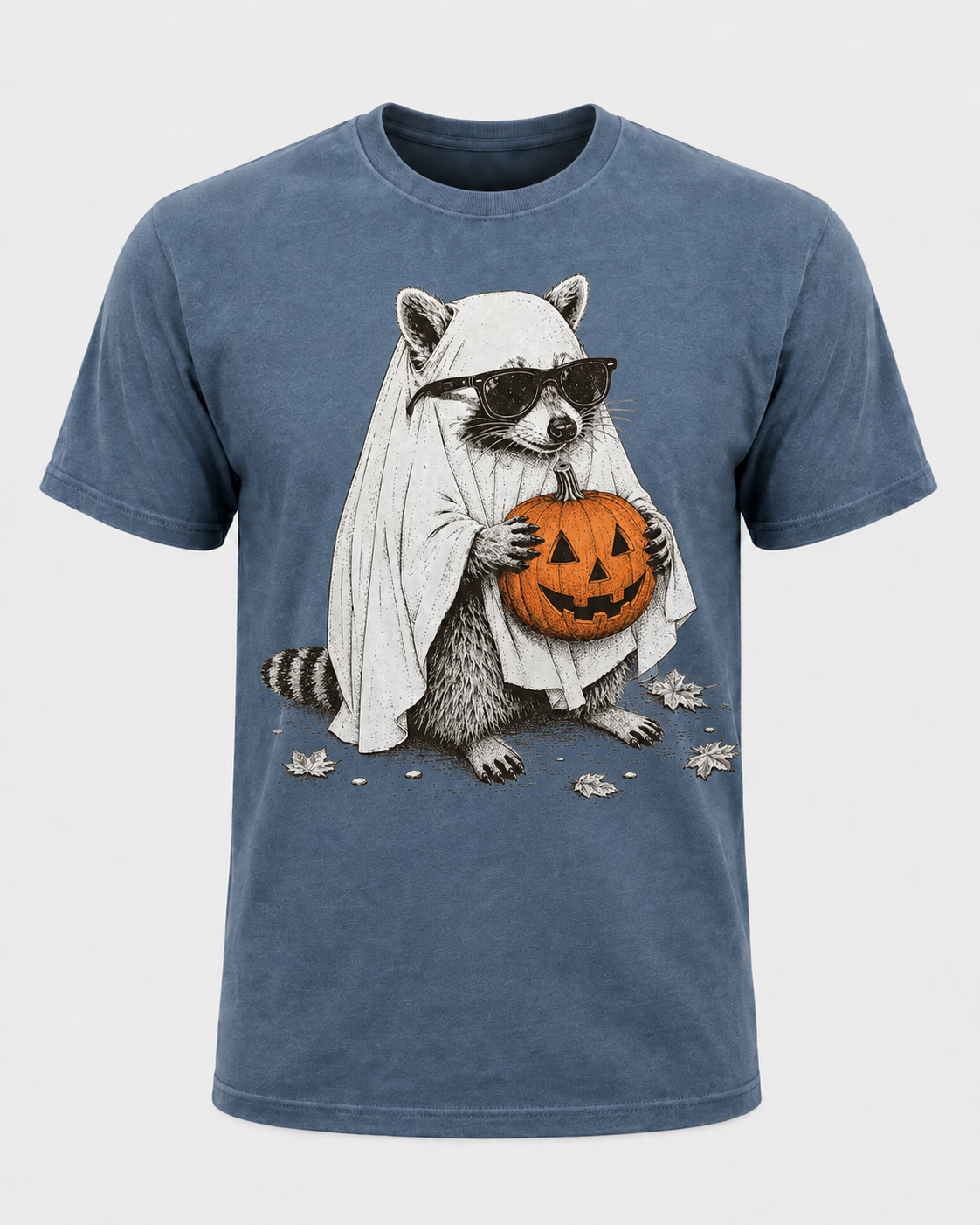 Ghost Raccoon Halloween Shirt, Sunglasses Raccoon Pumpkin Tee, Cute Spooky Raccoon Lover Gift - T-Shirt Comfort Colors