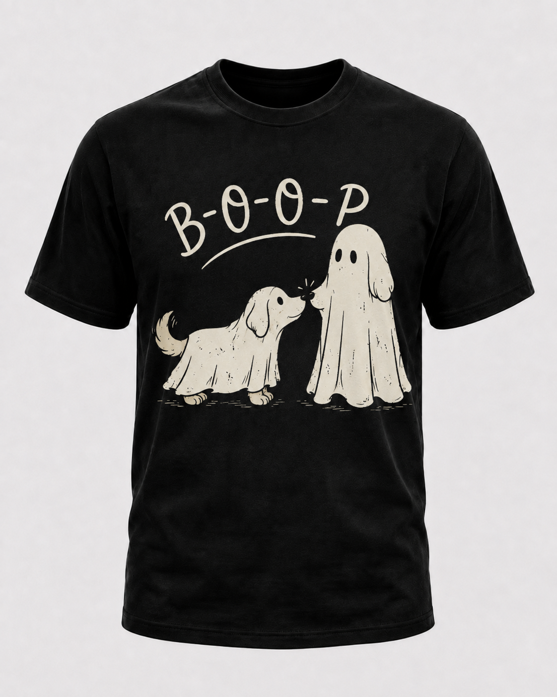 B-O-O-P Golden Retriever Halloween Comfort Colors T-Shirt, Cute Ghost Dog Tee, Spooky Dog Lover Halloween Shirt
