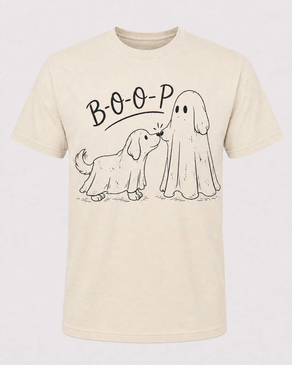 B-O-O-P Golden Retriever Halloween Comfort Colors T-Shirt, Cute Ghost Dog Tee, Spooky Dog Lover Halloween Shirt