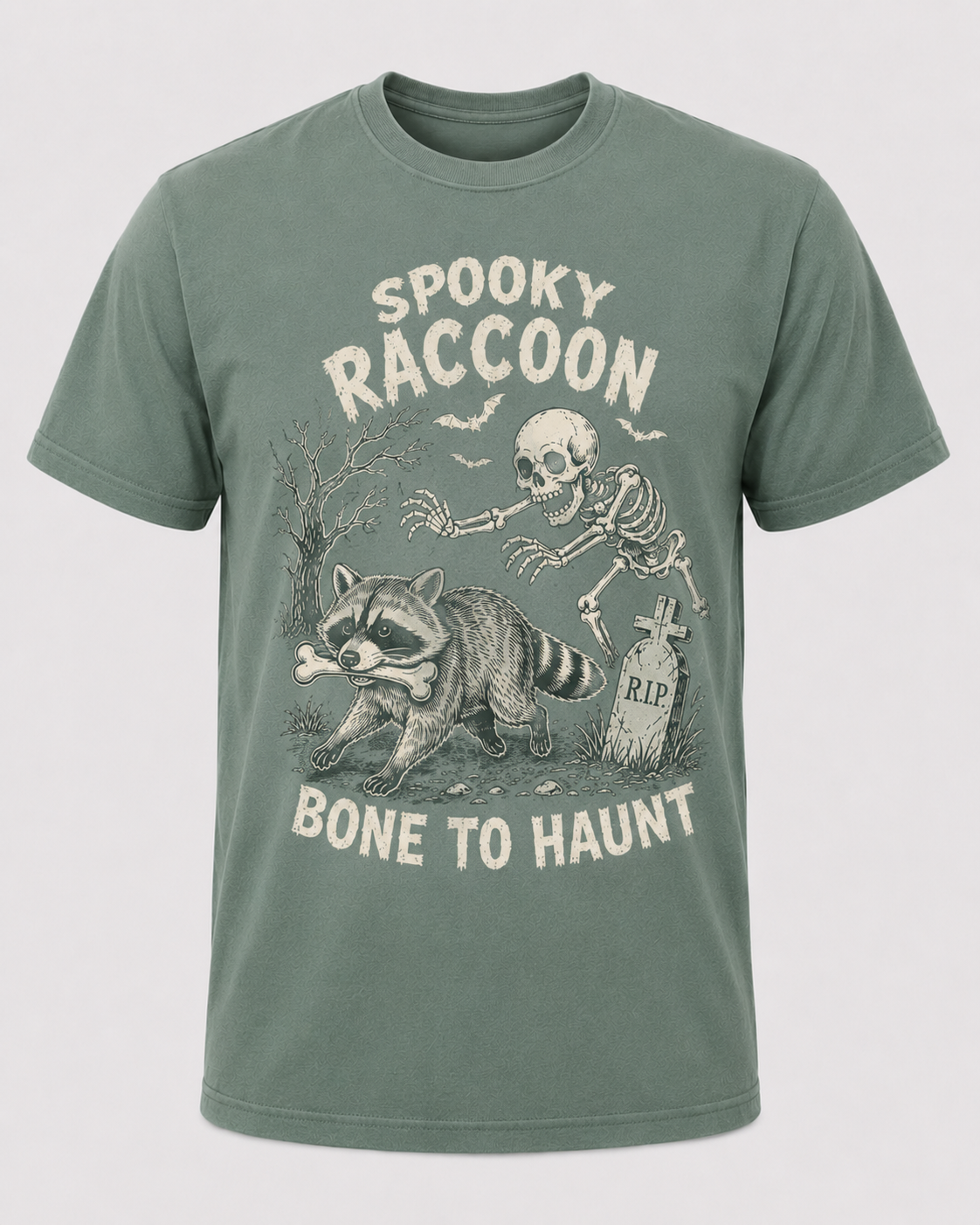 Spooky Raccoon Halloween Shirt, Bone to Haunt Skeleton Raccoon Tee, Funny Trash Panda Halloween Gift - T-Shirt Comfort Colors