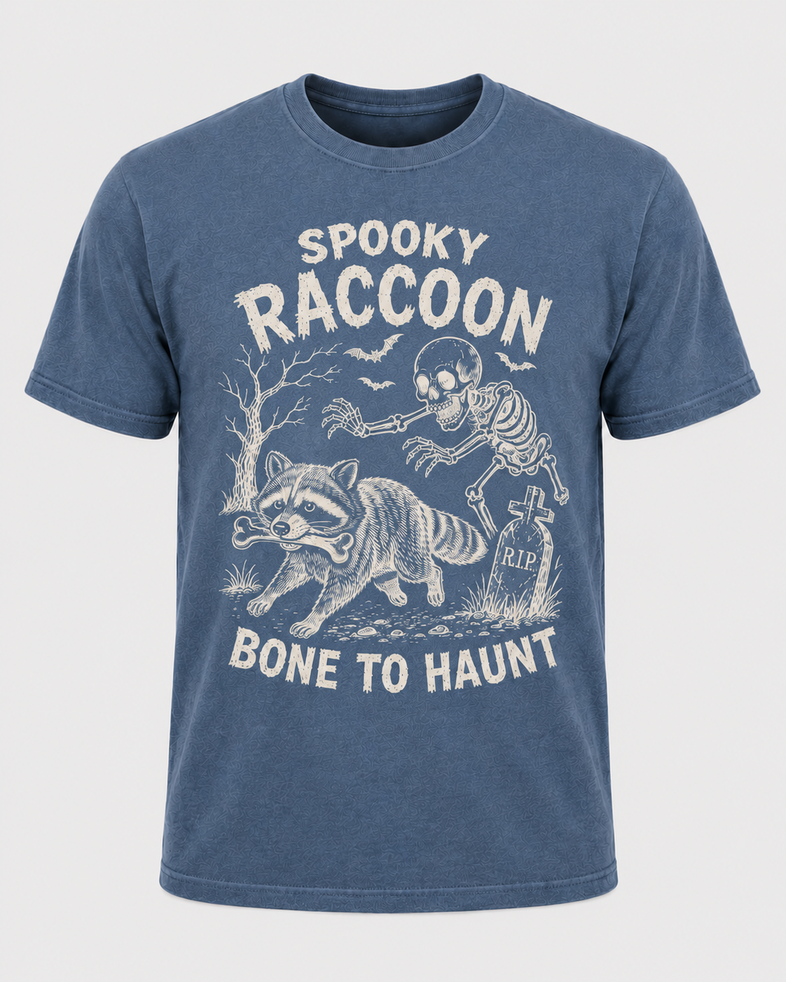 Spooky Raccoon Halloween Shirt, Bone to Haunt Skeleton Raccoon Tee, Funny Trash Panda Halloween Gift - T-Shirt Comfort Colors