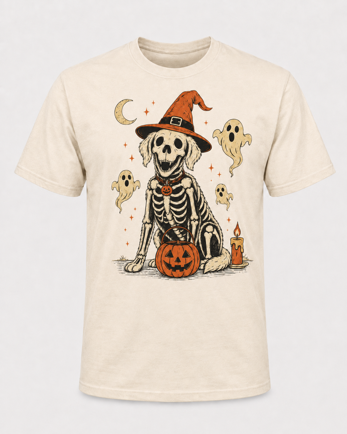 Golden Retriever Skeleton Halloween Shirt, Witch Dog Pumpkin Ghost Spooky Season Tee, Cute Halloween Dog Lover Gift