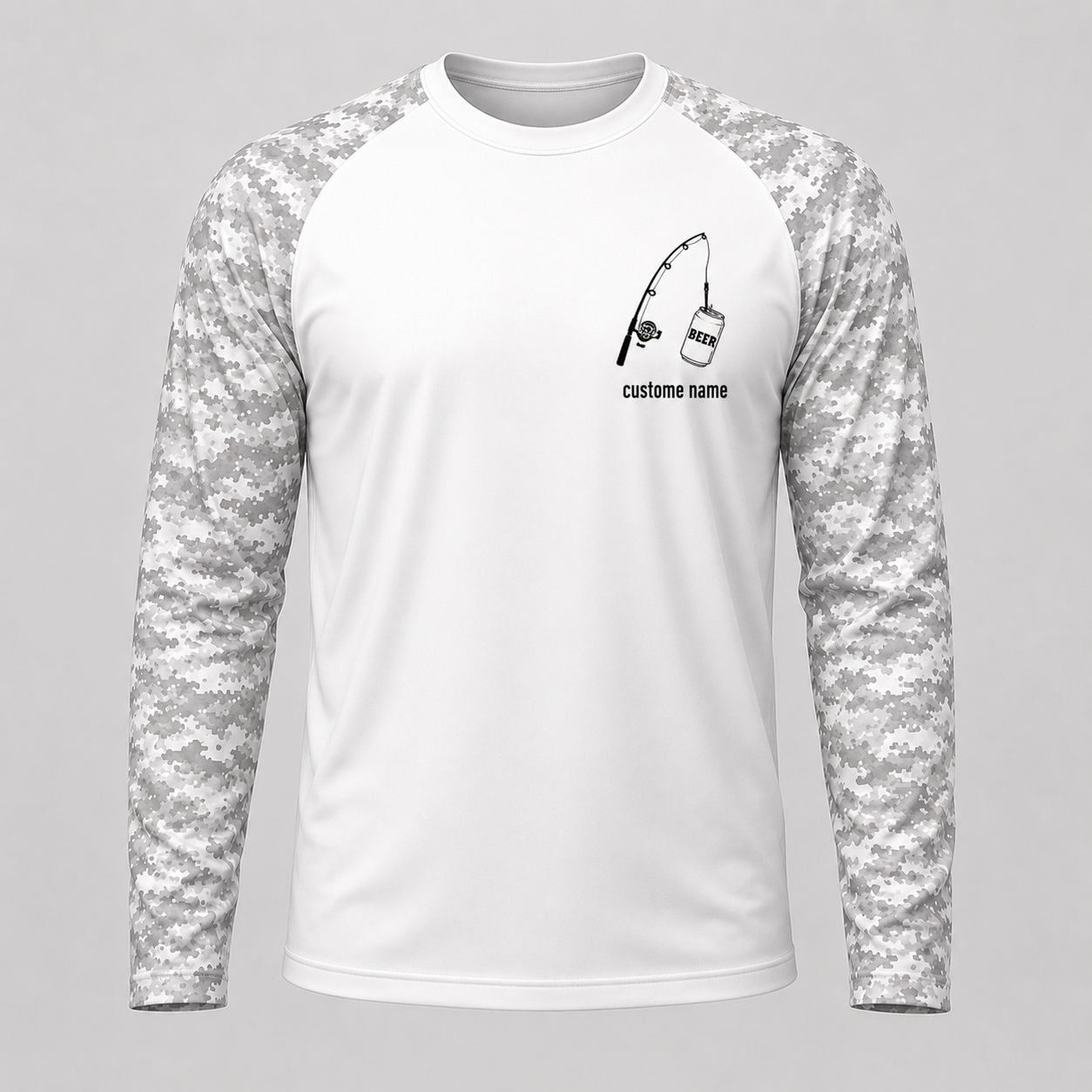 Personalized Reelin’ In Fish & Beer Shirt – Custom Name Fishing Long Sleeve Sun Shirt