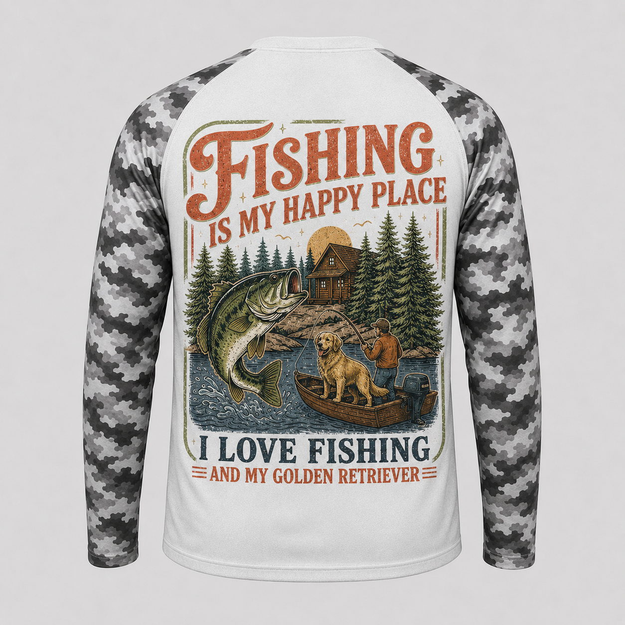 I Love Fishing With My Golden Retriever Shirt – Long Sleeve Sun Shirt