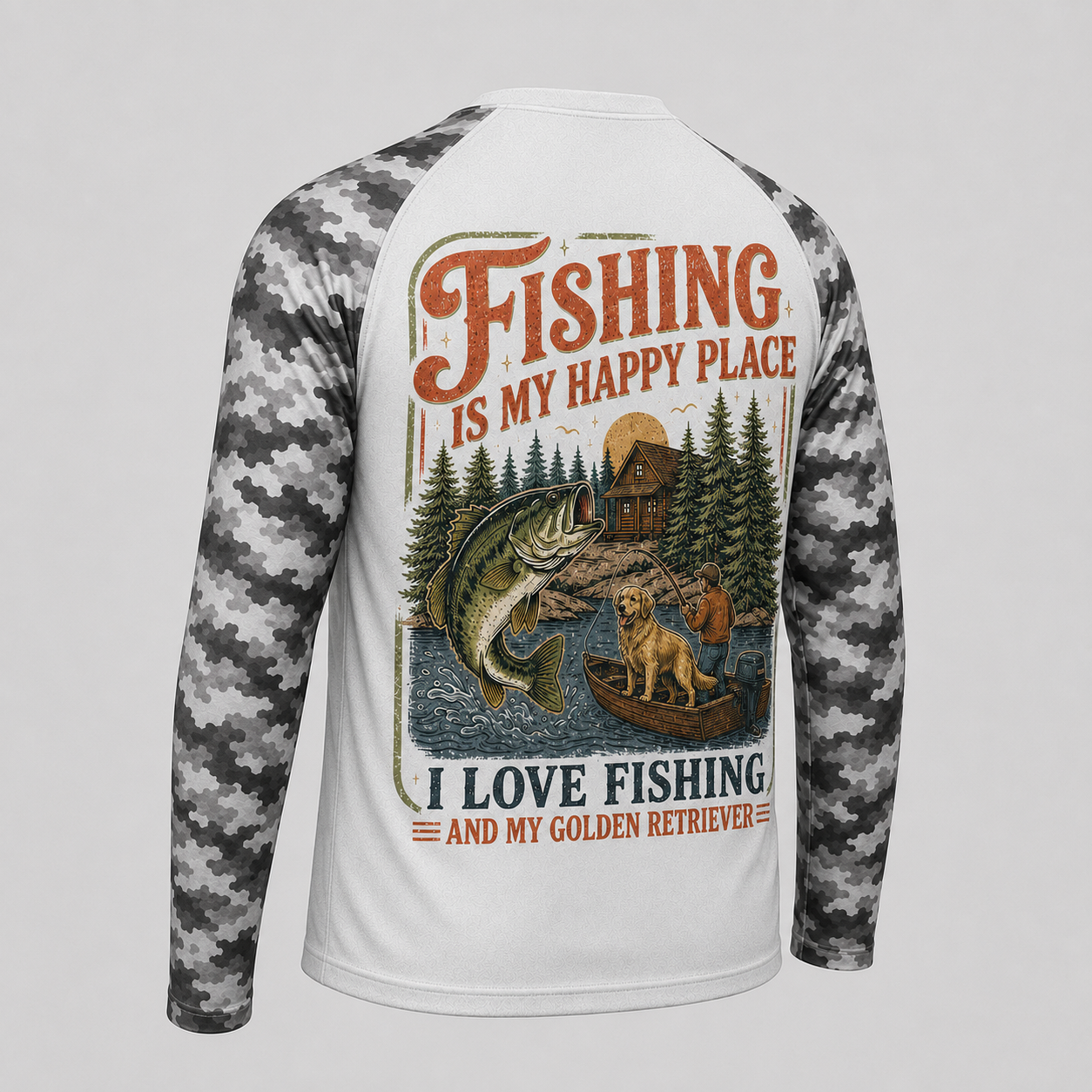 I Love Fishing With My Golden Retriever Shirt – Long Sleeve Sun Shirt