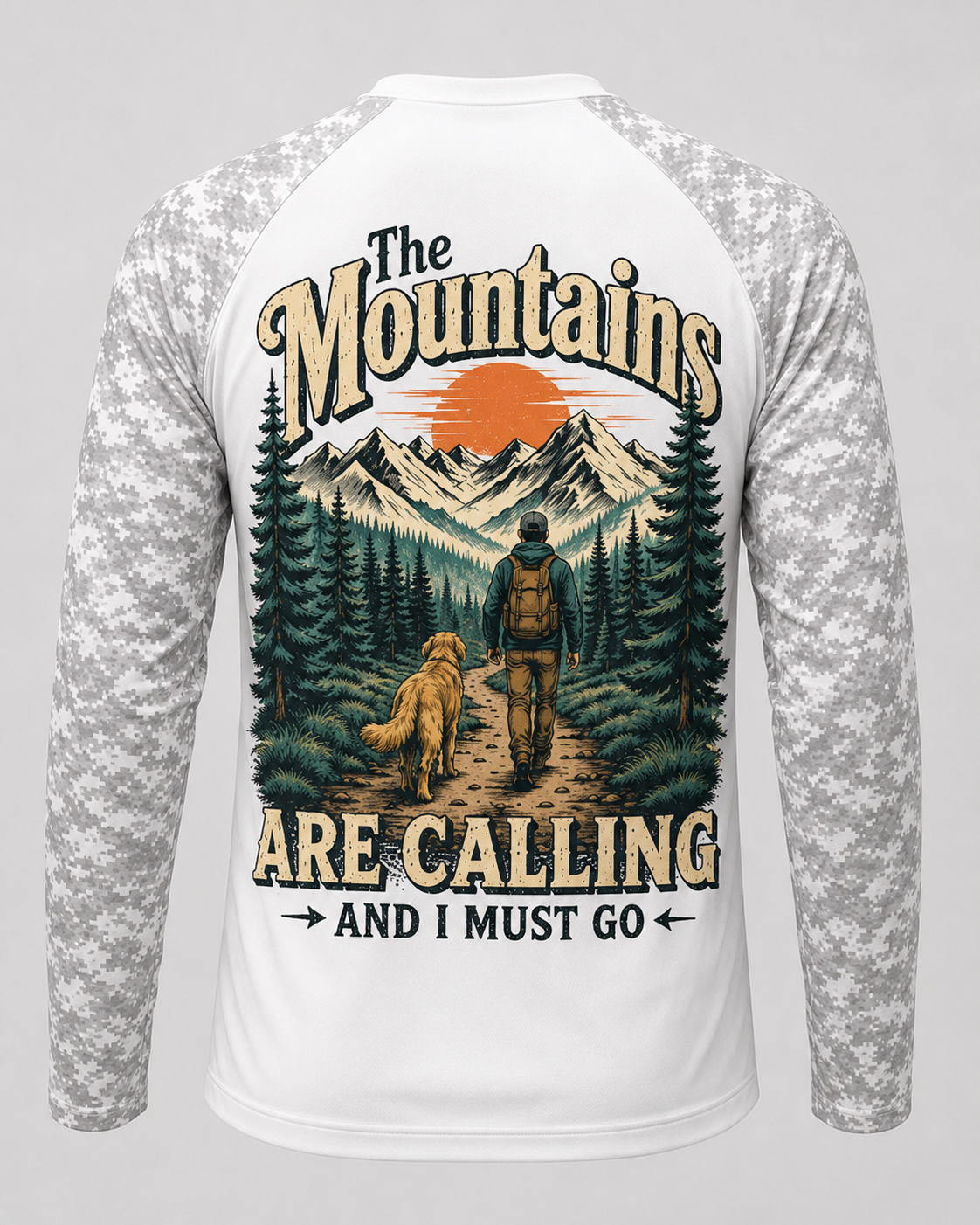 The Mountains Are Calling Golden Retriever Hiking Shirt