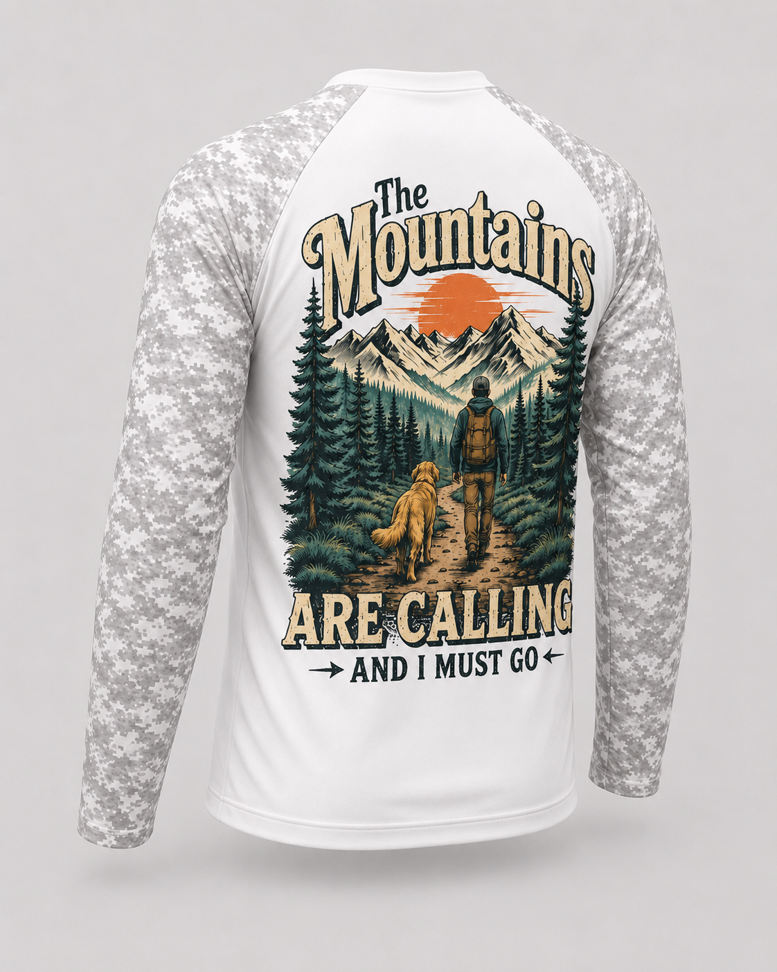 The Mountains Are Calling Golden Retriever Hiking Shirt
