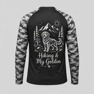 Custom Golden Retriever Hiking Shirt – Hiking & My Golden Long Sleeve Sun Shirt