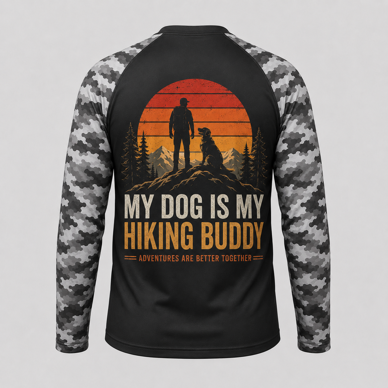 Golden Retriever Hiking Buddy Shirt – Custom Name Long Sleeve Sun Shirt