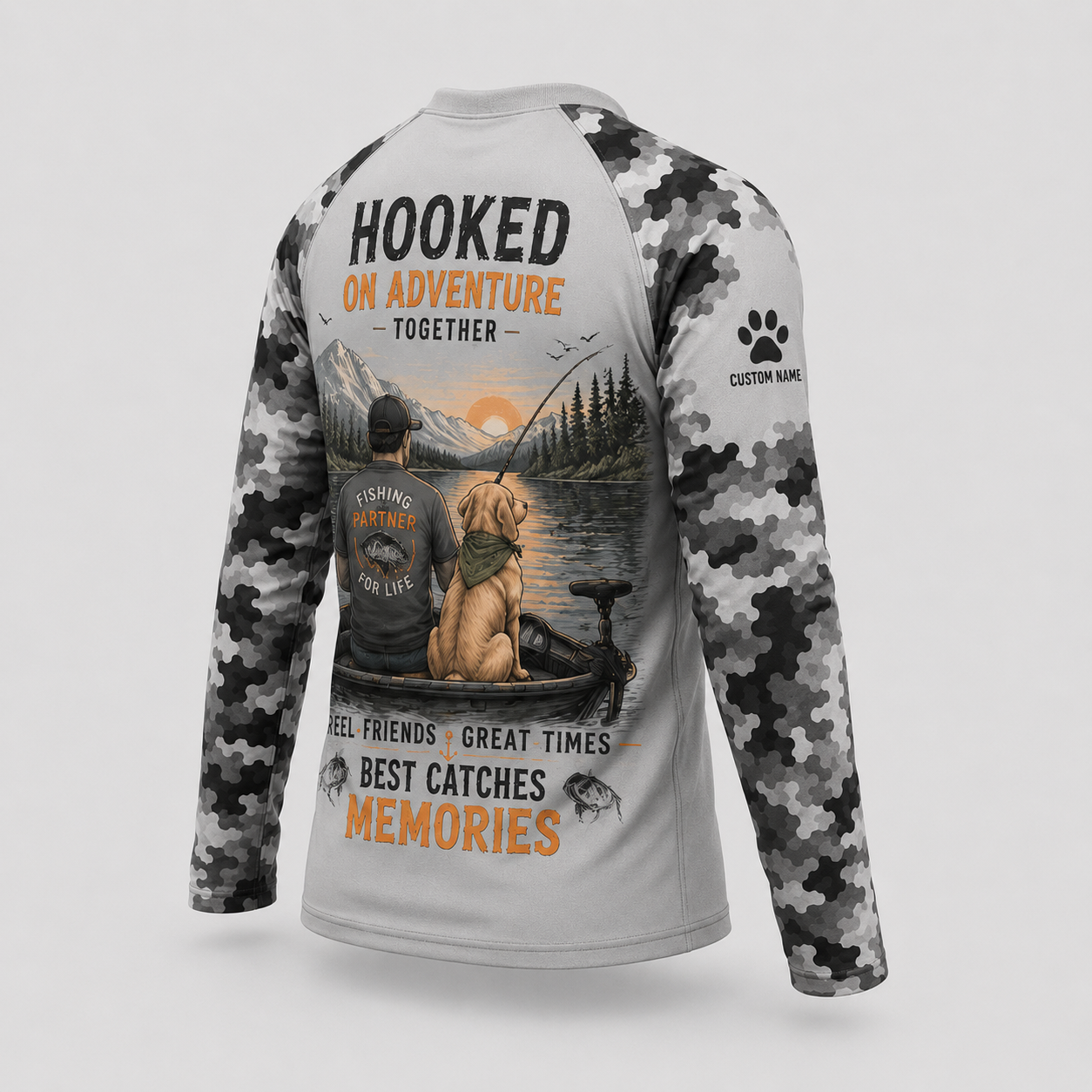 Golden Retriever Fishing Shirt – Hooked On Adventure Long Sleeve Sun Shirt
