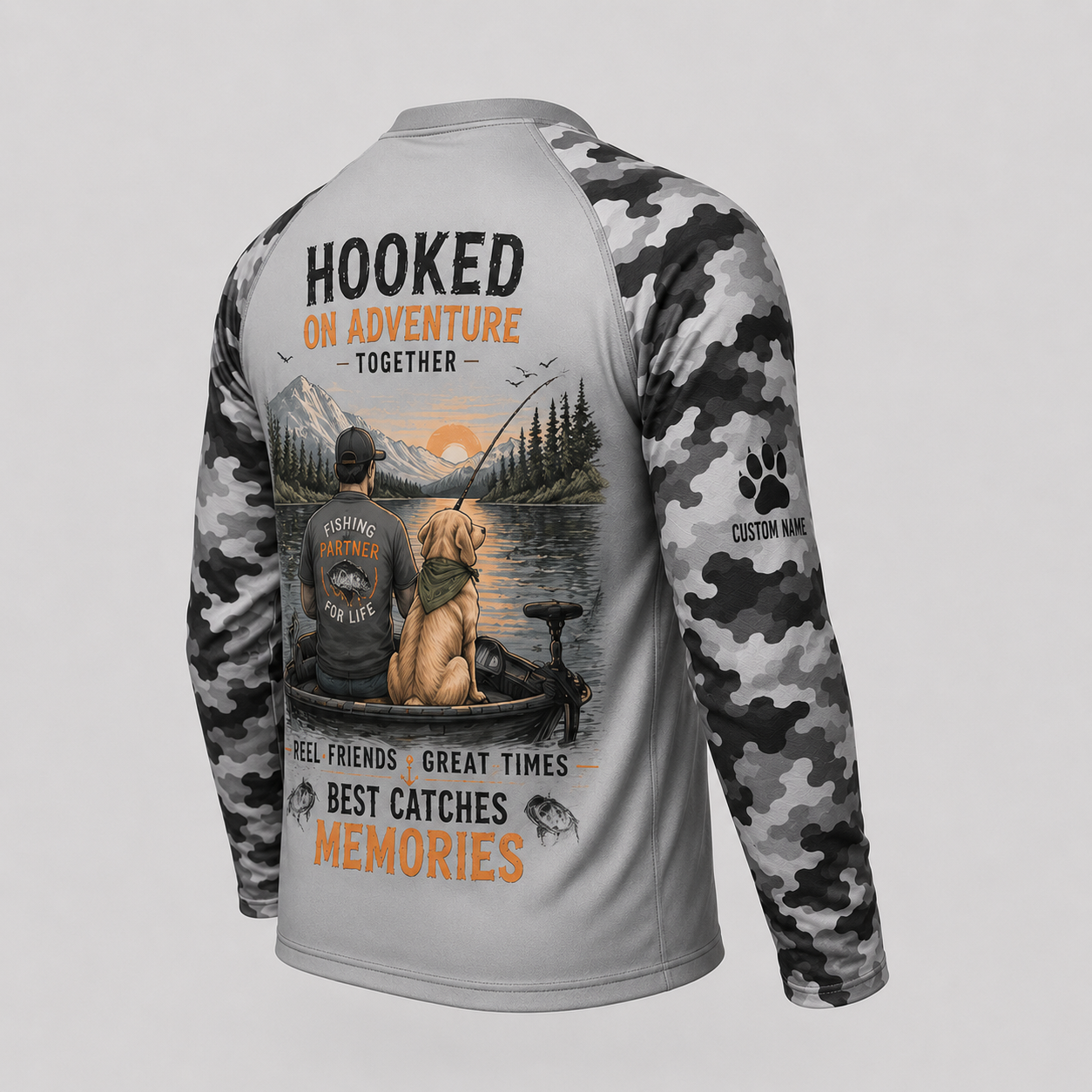 Golden Retriever Fishing Shirt – Hooked On Adventure Long Sleeve Sun Shirt