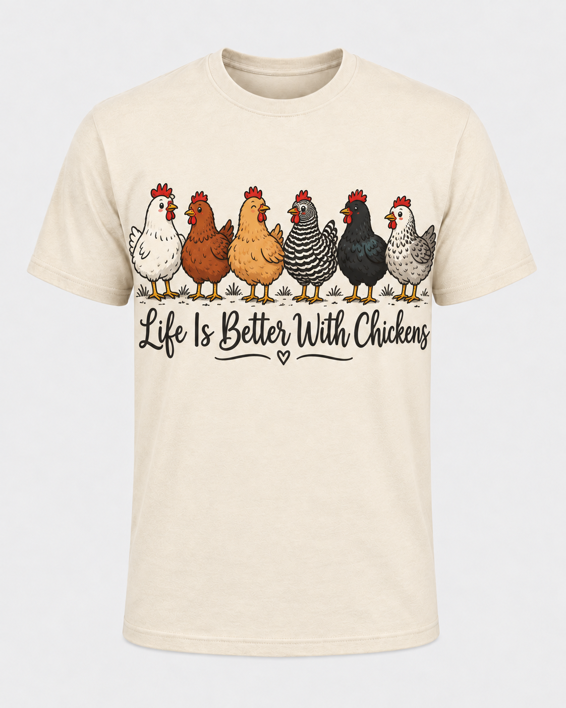 Life Is Better With Chickens Comfort Colors T-Shirt, Backyard Chicken Lover Tee, Cute Farm Hen Graphic Shirt