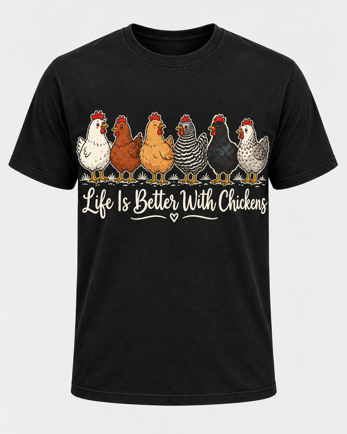 Life Is Better With Chickens Comfort Colors T-Shirt, Backyard Chicken Lover Tee, Cute Farm Hen Graphic Shirt