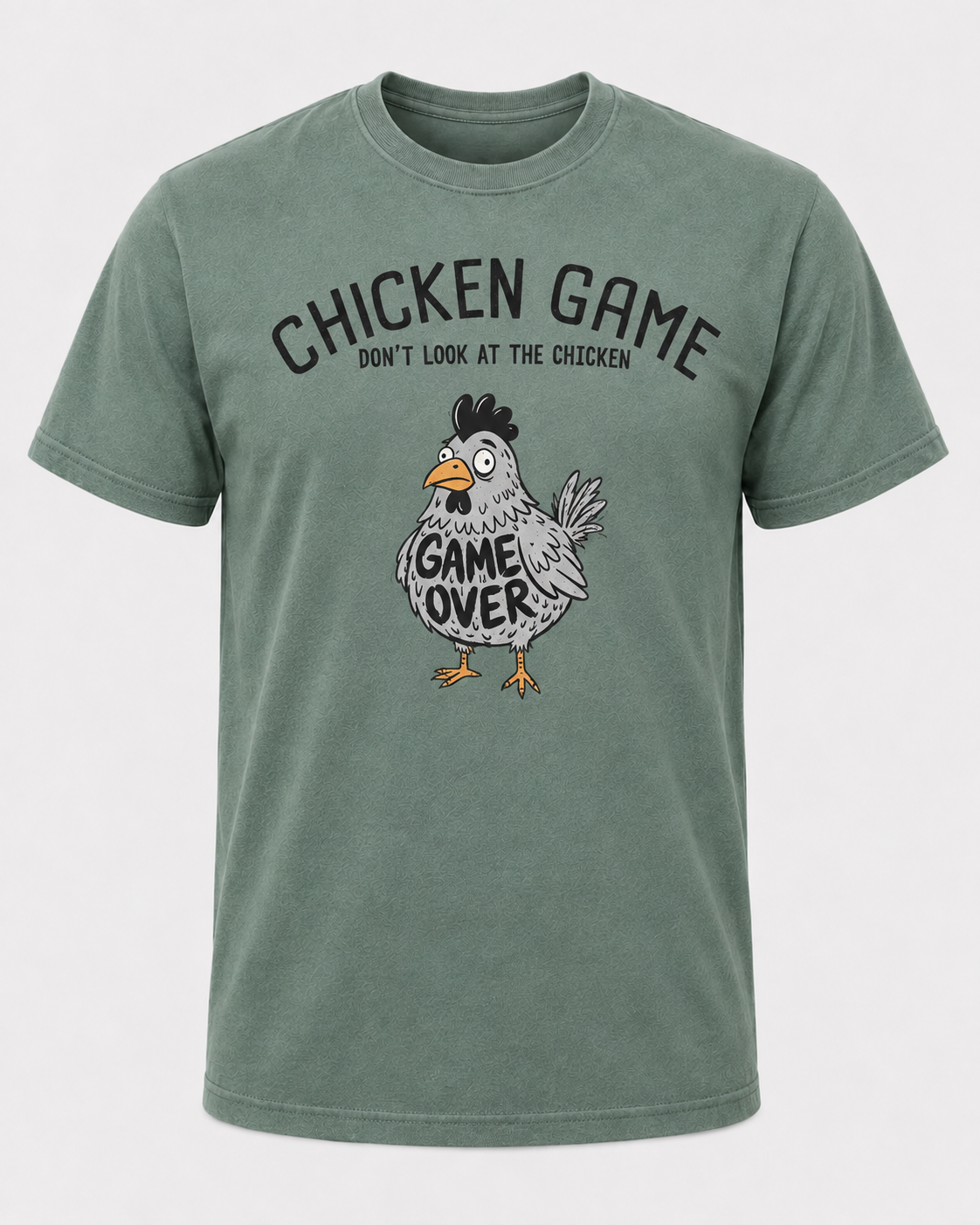 Chicken Game Over Shirt, Funny Chicken Humor Tee, Don’t Look at the Chicken Graphic Shirt - T-Shirt Comfort Colors